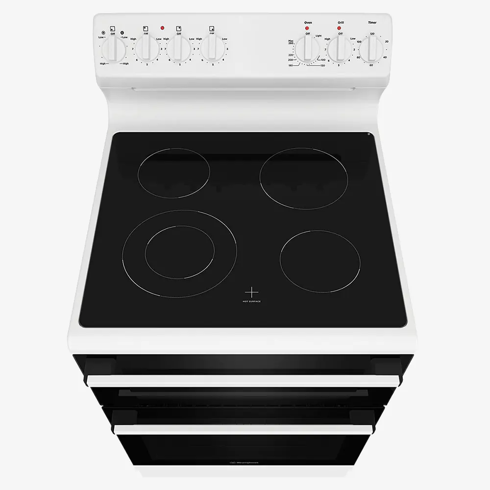 Westinghouse 60cm electric freestanding cooker, white WLE642WC - Image 4